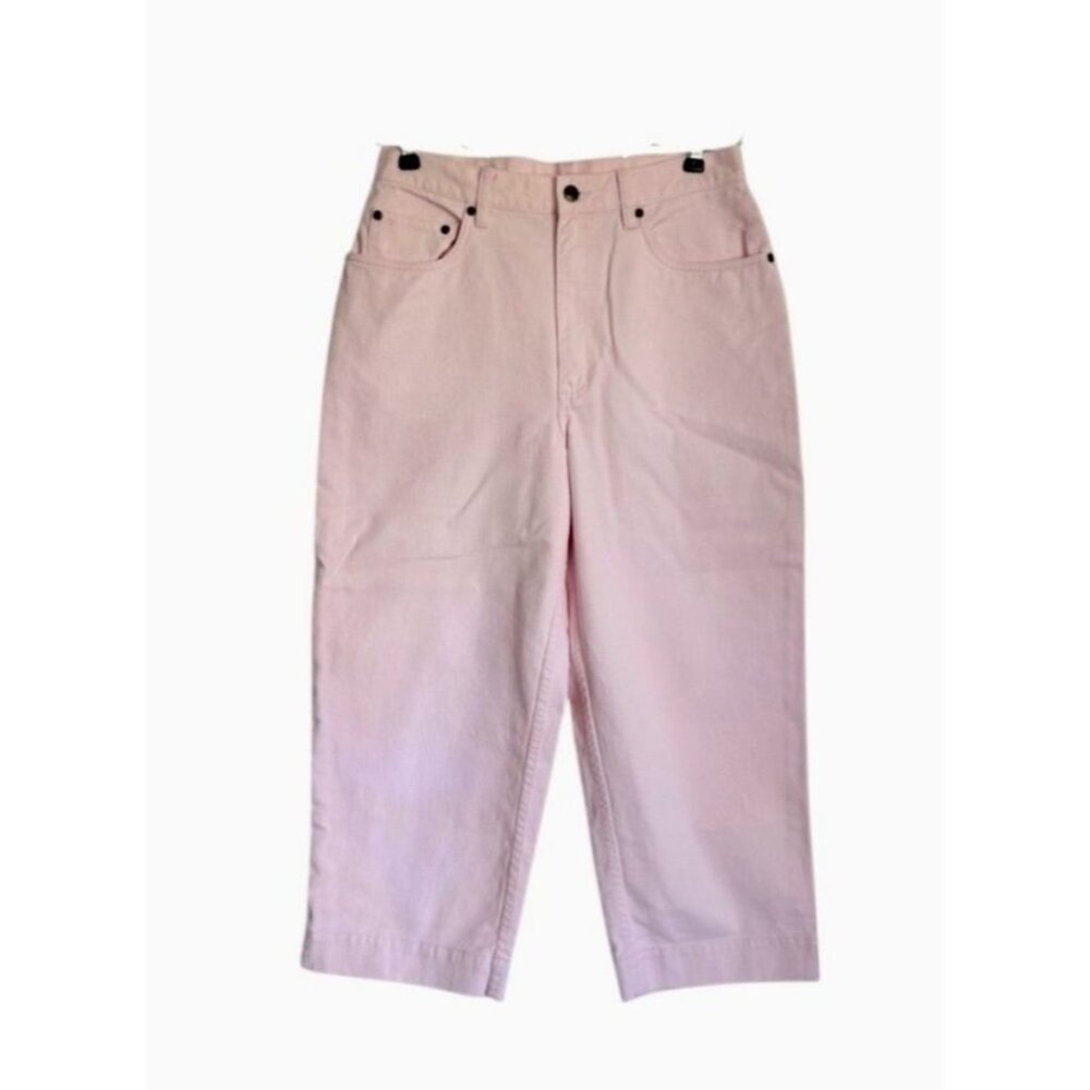 Vintage L.L.Bean Women's High-Rise Cropped Jeans in Pink - Sz 12